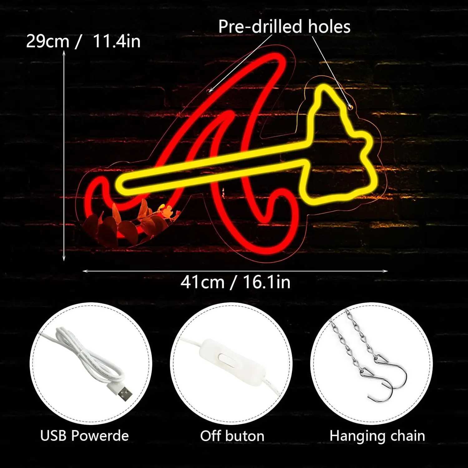 Other Home Decor Braves Neon Signs baseball team Neon Light Signs for Bedroom Man Cave Party Bar Parties Bars Wall Art and Game Room Decor T240829