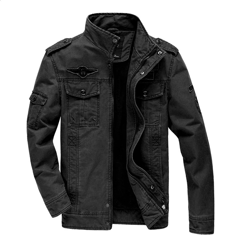 Casual Army Military Jacket Men Plus Size M-6XL Jaqueta masculina Air force one Spring Autumn Cargo Mens Jackets Coat 240829