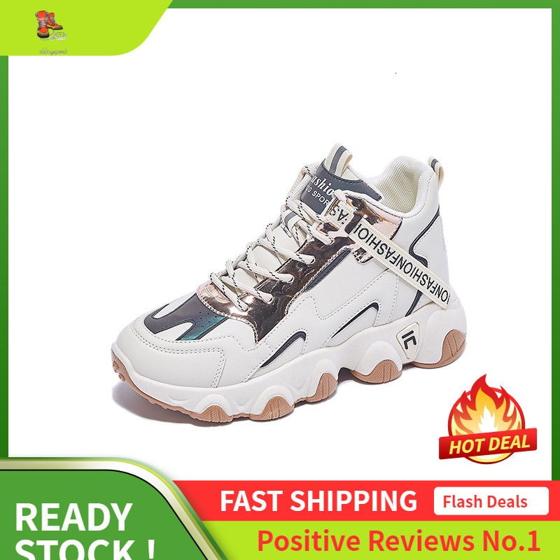Ddmysports Ins Korean Version High Top Dad Shoe Trend Spring New Item Student Height Increasing Sports Women S Casual Shoes OUTDOOR