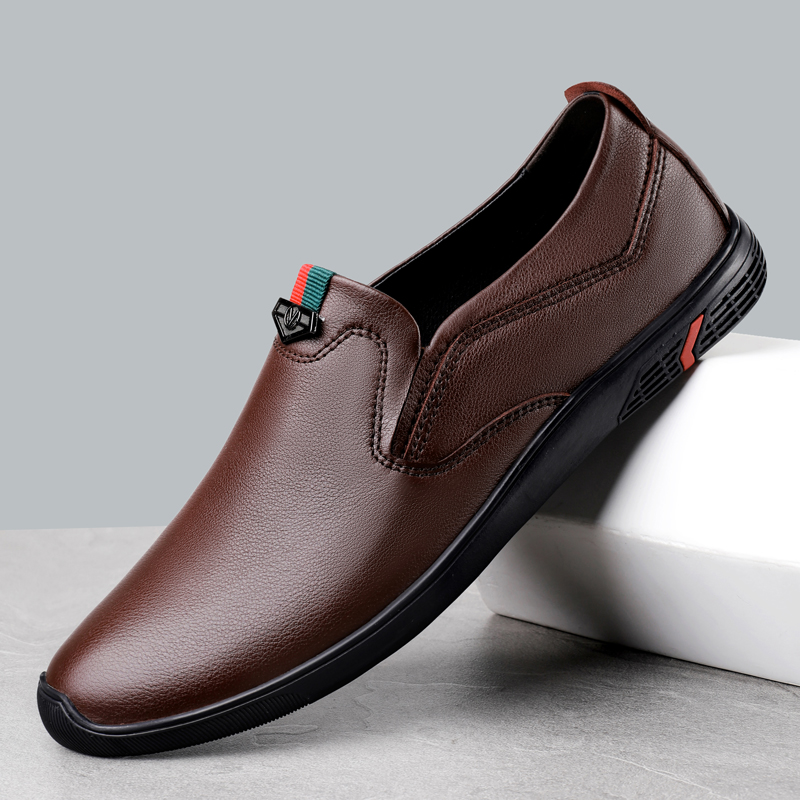 Cowhide Leather Mens Luxury Designer Casual Business Formal Loafers for Men Moccasins Italian Office Male Driving Shoes Sneakers