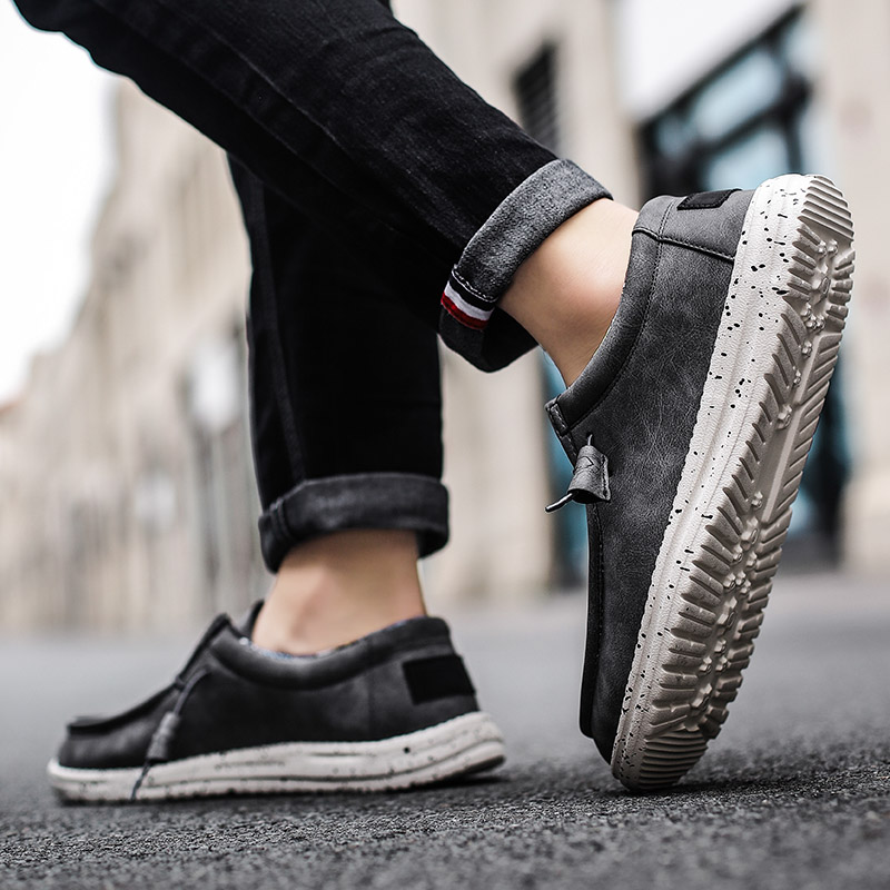 Spring Summer Sneakers Vulcanized Comfortable Breathable Flat Soft Fashion Men's Shoes Big Size 40- 48