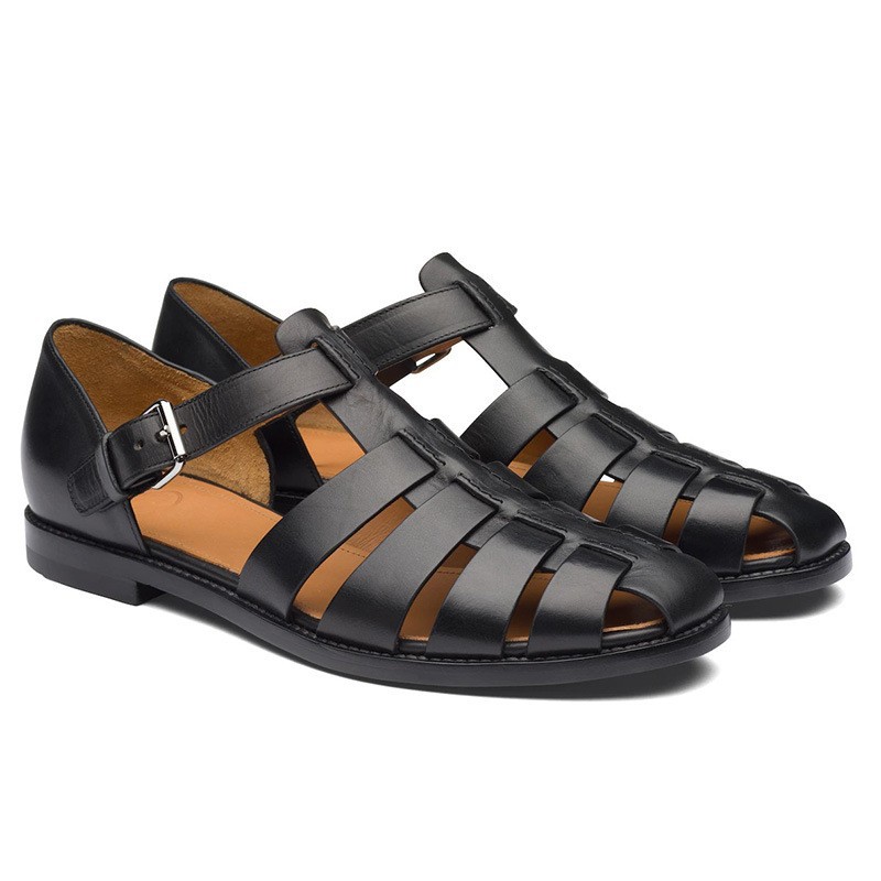 Summer Men's Sandals Leather Dress Shoes Outdoor Soft Pointed Formal Men Wedding Sandals Classic Light Slippers Sandals Sneakers
