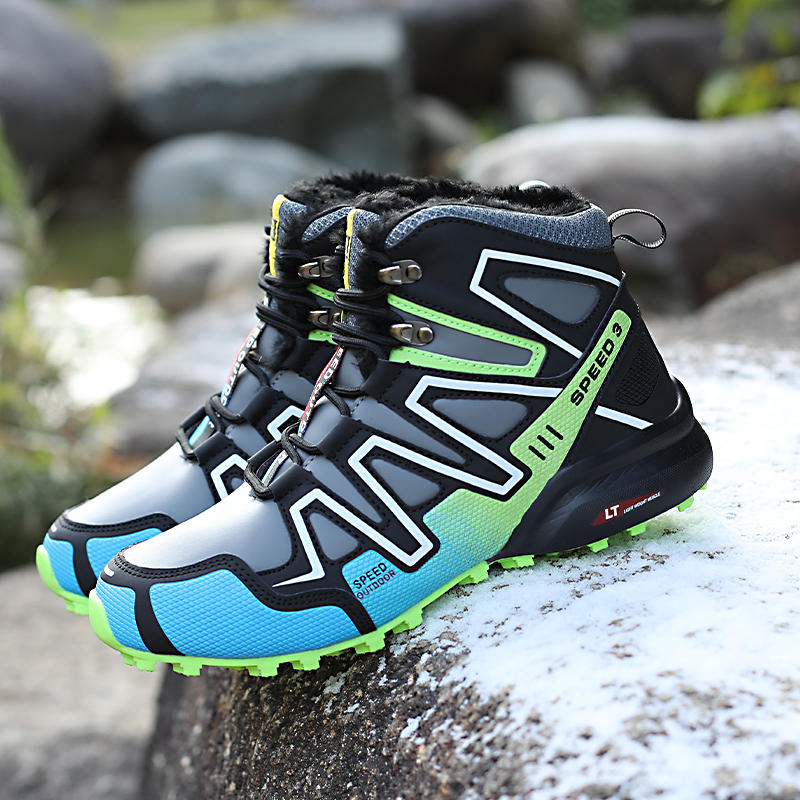 Fashion Warm Hiking Shoes Men Winter Snow Men Shoes Tactical Boots Climbing Mountain Sneakers Combat Boots 2023
