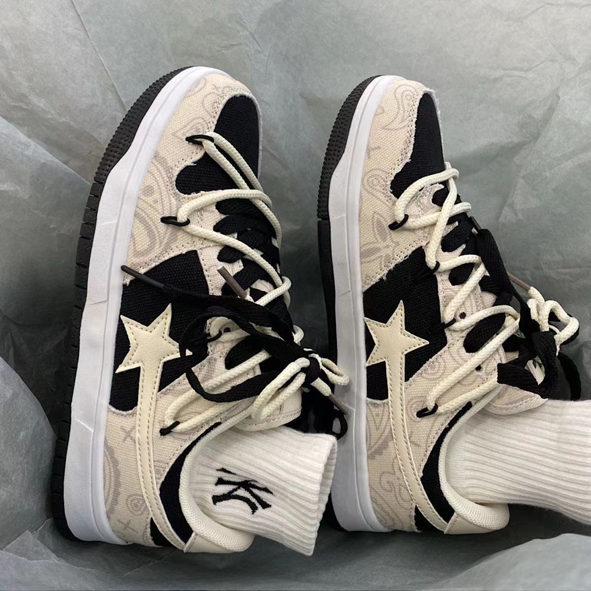INS Platform Women's Sneakers Couple Tennis Casual Spring Autumn Lace Up Trend Flats Shoes Sneakers Female Sports Shoes Woman