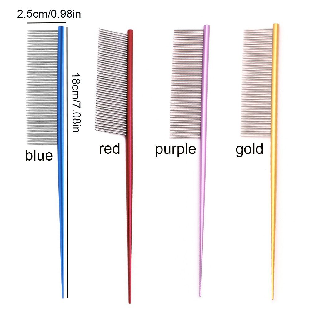 Stainless Steel Pet Flea Comb Non-rust Dense Tooth Dog Grooming Comb Colorful Dogs Cleaning Brush Comb for Dogs Puppy Cats