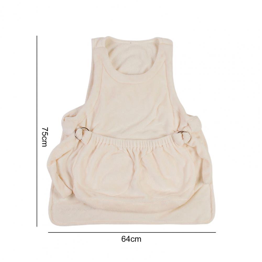Pet Apron Carrier Cat Carrier Apron Super Soft Adjustable Double Pocket Reinforced Edges Neat Stitches Keep Warm Flannel Hands-f