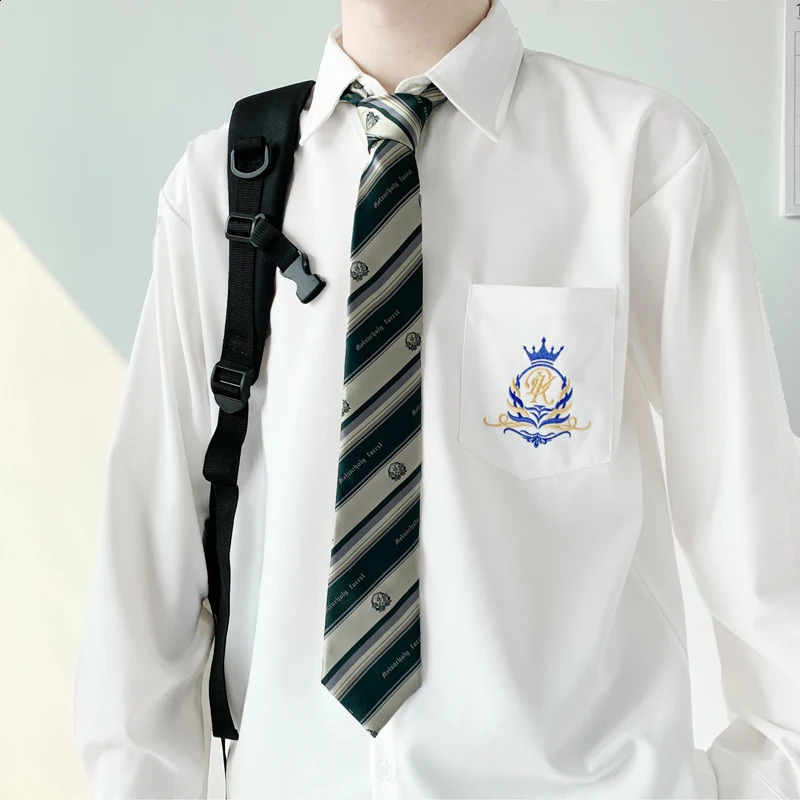 Korean College Style Orthodox DK 2 Pieces Japanese Student White Shirt for Men High School Uniform Jk Seifuku Top Tie 240827