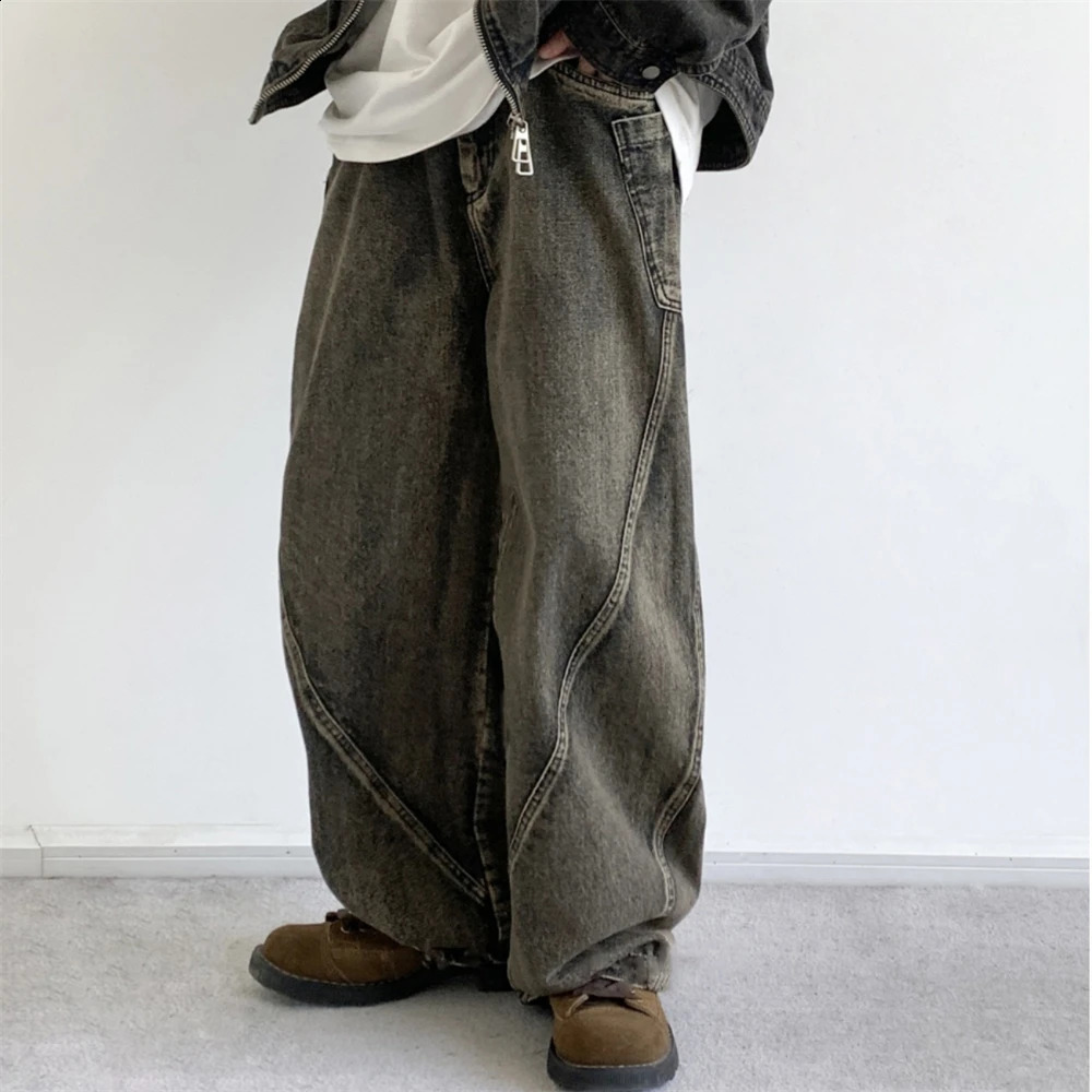 American Streetwear High Quality Baggy Jeans For Men Women Hip Hop Trousers Vintage Casual Denim Cargo Pants Korean Jeans Unisex 240829