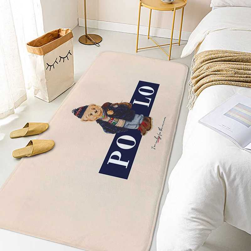 Carpet Bedroom Carpet A-Polos Hallway Bathroom Mat Washable Non slip Kitchen Carpet Access Control Home Decor T240829