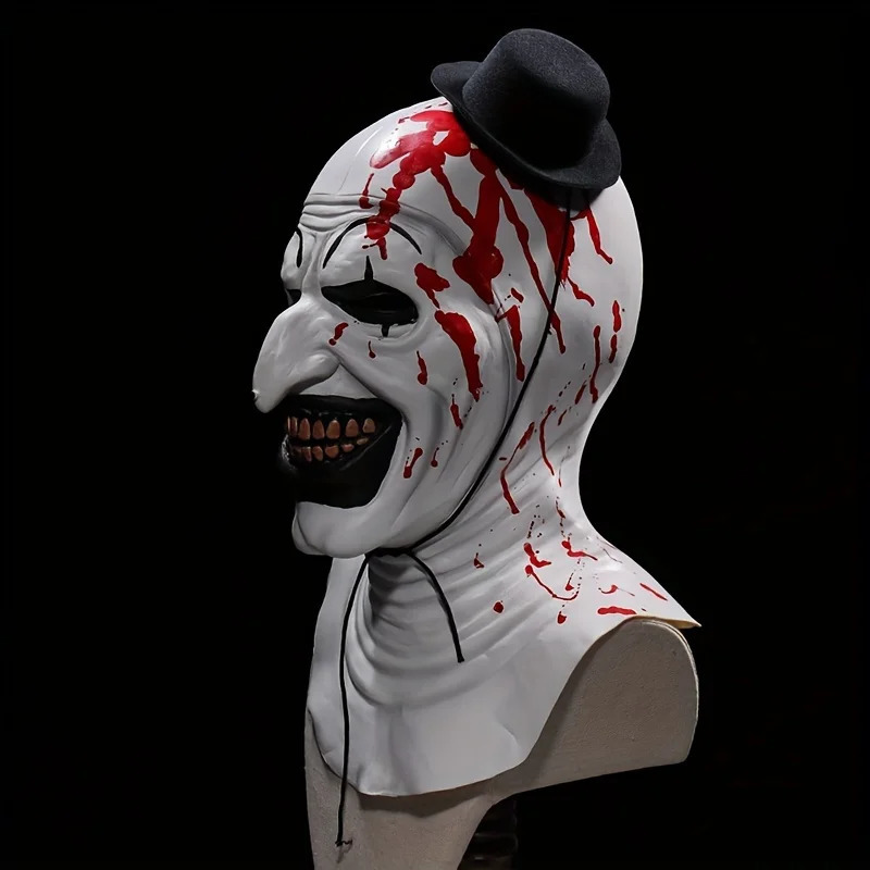 Halloween Party Horror Scary Clown Latex Cosplay Mask Decor Stage Prop Supply Costume Props Decors 240829