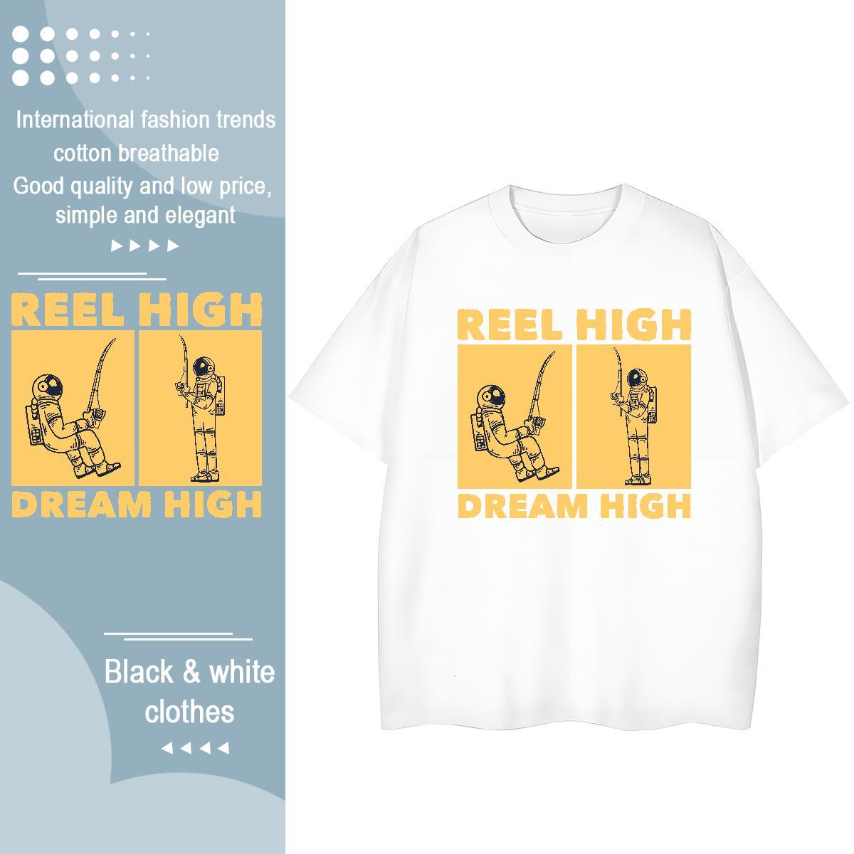 Female Women Tshirts 100% Cotton 230g universe Hip Hop Street T Shirts Women Breathable Crew Neck Anime Oversized Tops Tees