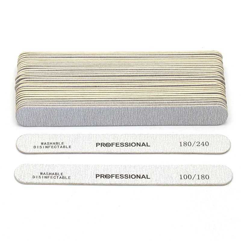 10 pieces of nail files with cushioning durability gravel sanding nail art accessories professional gray sanding nail files W240829