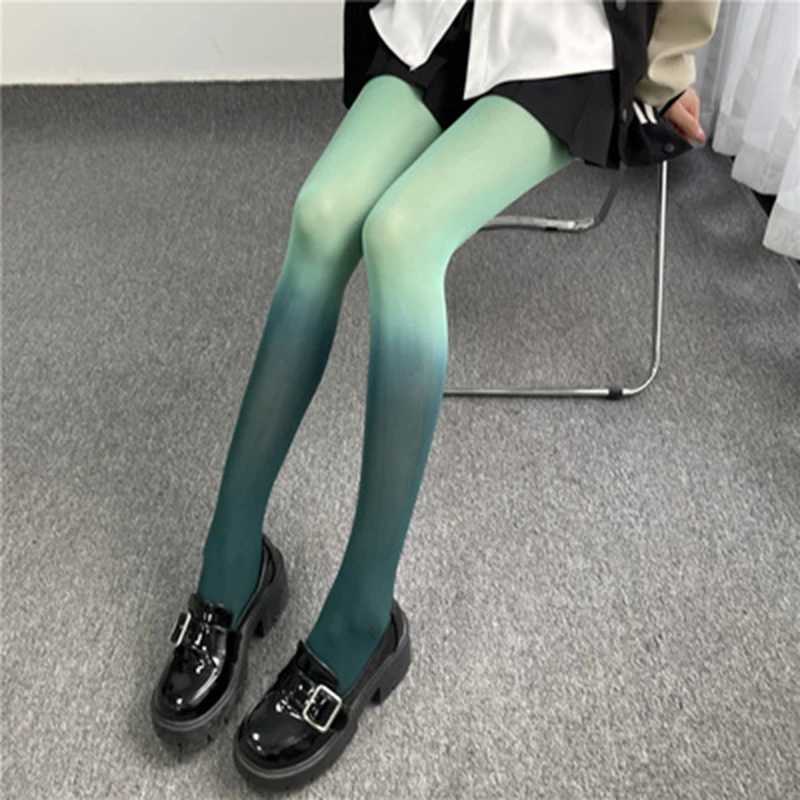 Socks Hosiery Women Long Socking Ladies Gradient Color Tights Opaque Stockings Fashion Girls Lolita Pantyhose Female Y24083305640