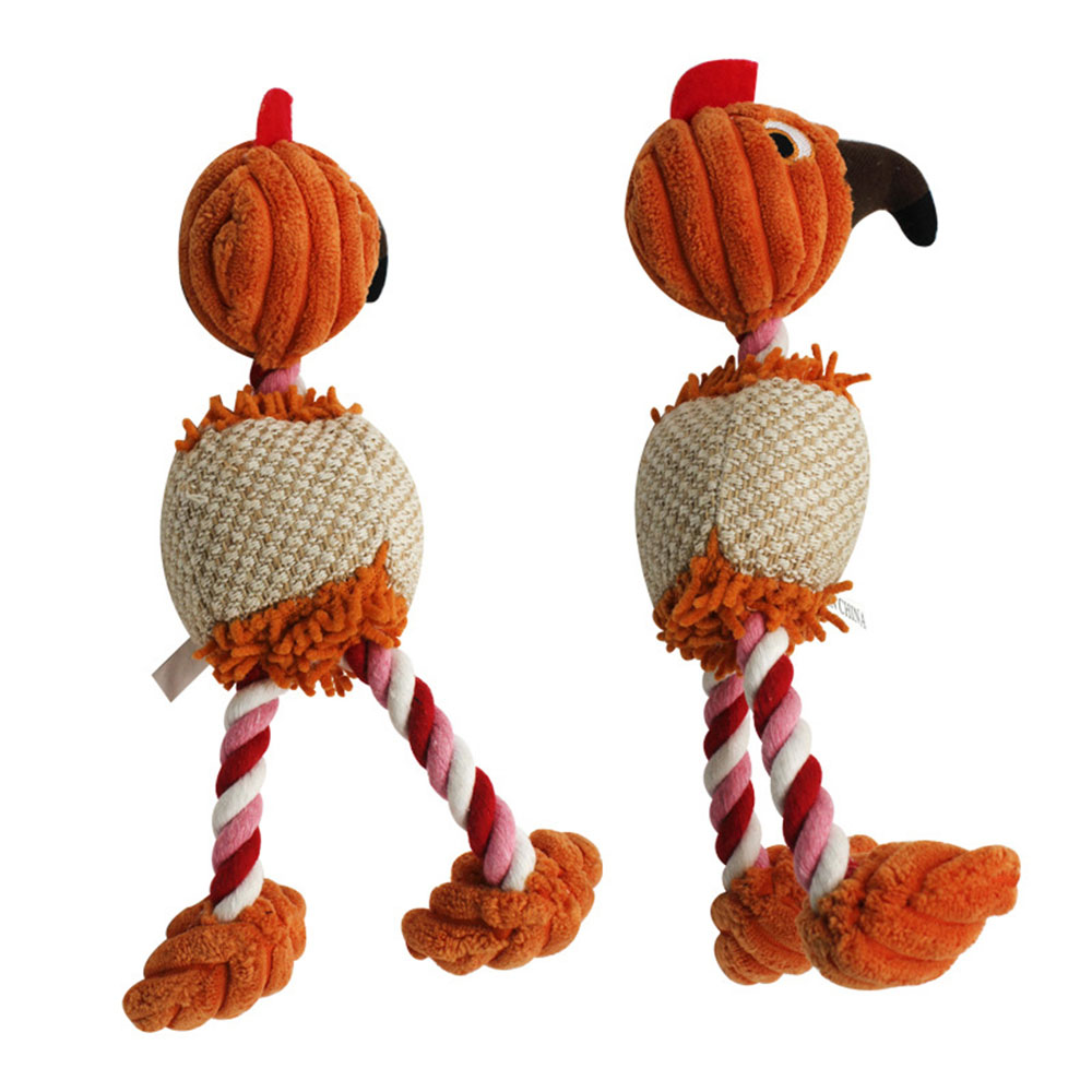 3-color Cotton Rope Pet Sounding Toy Bird Shaped Plush Doll Molar Teeth Bite Resistant Cleaning Teeth Pet Supplies