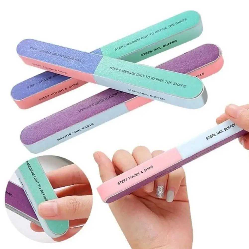 7-in-1 professional nail file for removing nail surface dyeing treatment beauty nail polishing unevenness 1 piece of buffering tool R3W6 W240829