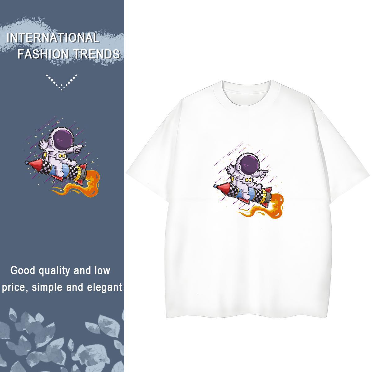 Female Womens Tshirts 100% Cotton 230g universe Hip Hop T-Shirts Short sleeve Soft DIY Anime Tops Tees