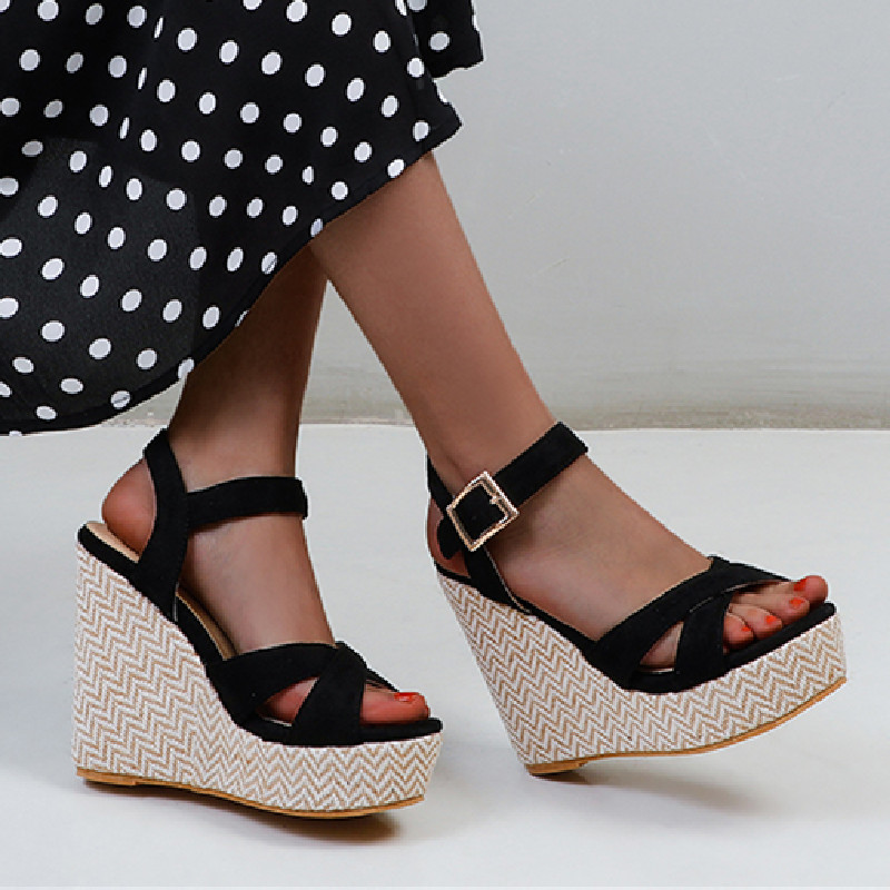 2025 new Summer Wedge Sandals For Women Fashion Heels Gladiator Sandal Platform Casual Party Shoes Female Flip ps Large Size 44 0083