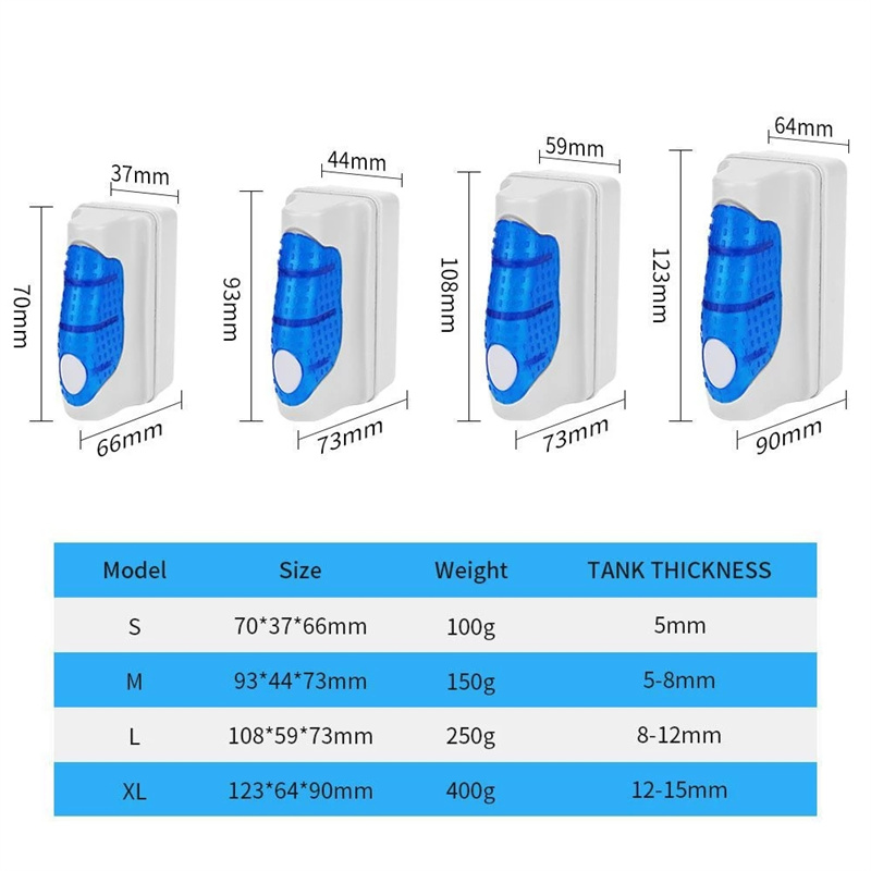 Magnetic Aquarium Brush Fish Tank Cleaner Magnetic Brush Aquarium Tank Fish Tools Floating Brush Glass Algae Cleaning Scraper