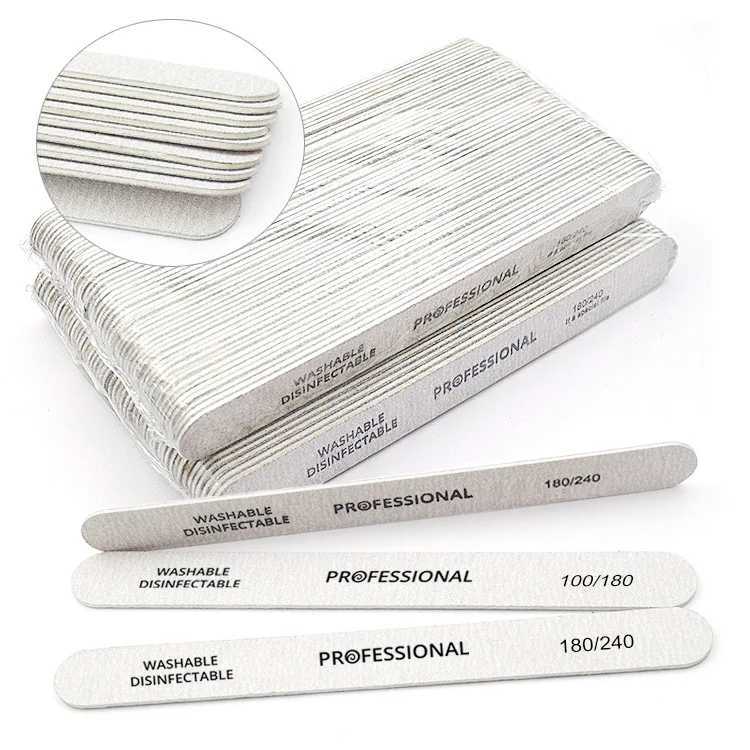 5/10 pieces of professional nail files 100 180 240 Buffers set wooden nails Accesorios sanding nail art tools shiny block nail files W240829