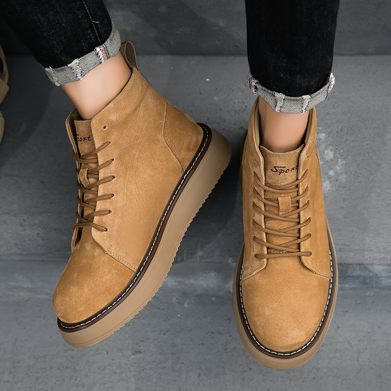 2023 Winter Men Genuine Leather Boots Luxury Brand Ankle Boot Men Antiskid British Style Motorcycle Boot Fashion Comfy Work Shoe