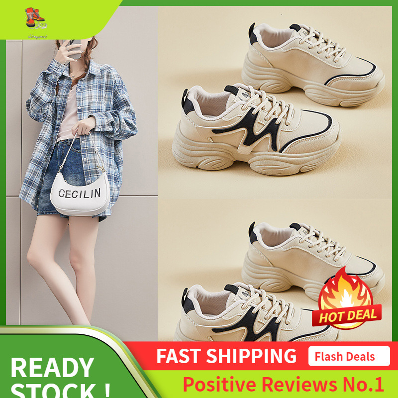 Ddmysports Ins Korean Version New Dad Shoes For Women Autumn Student Running Sports Thick Sole Height Increasing Leisure Street Shot EP OUTDOOR