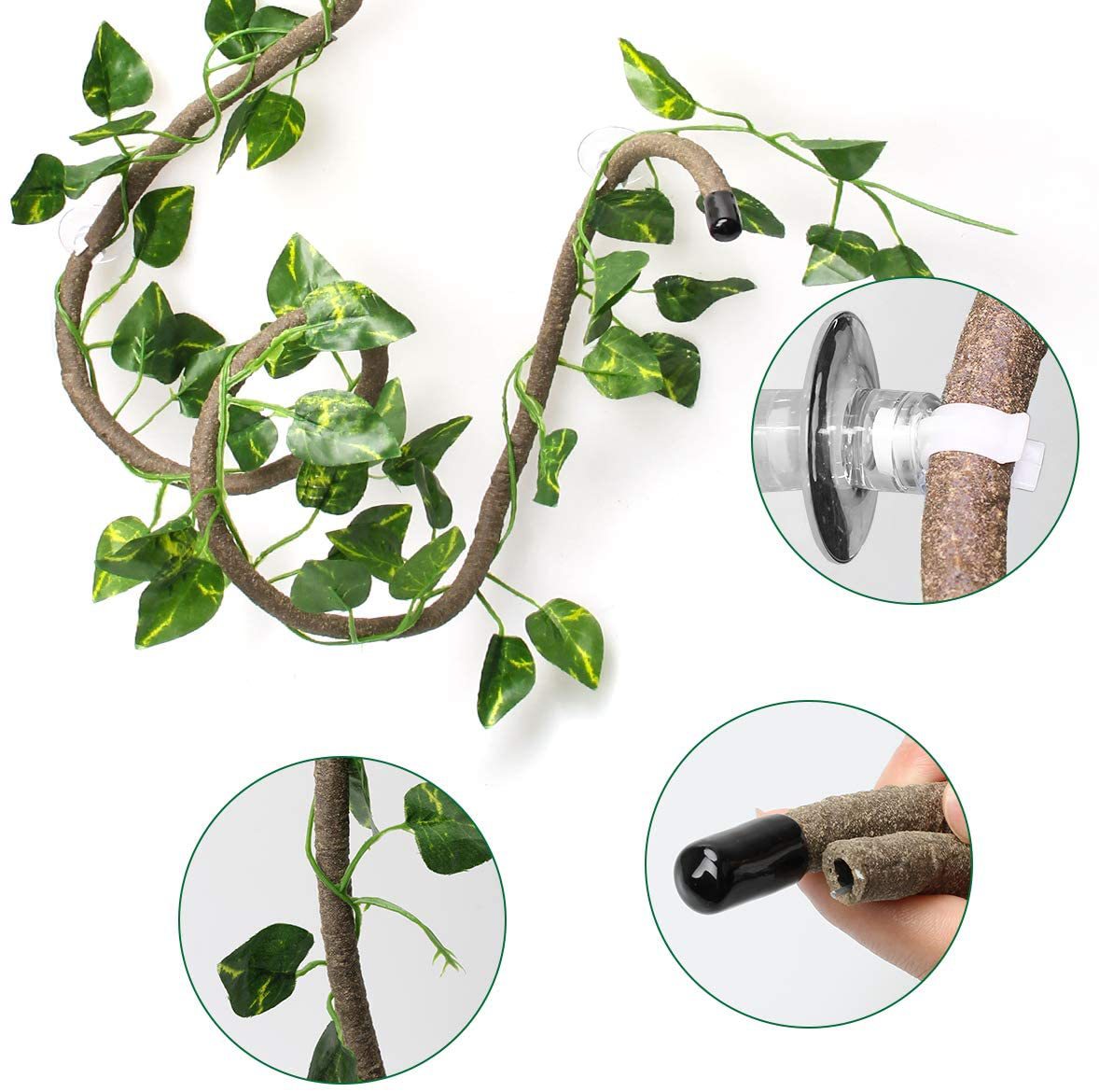 100cm Terrarium Reptile Jungle Vines Artificial Flexible Bendable Jungle Climber Reptile Chameleon Lizard Pet Terrarium Decor
