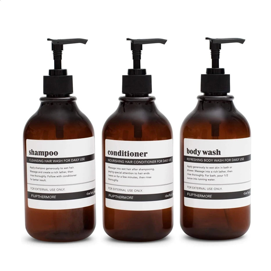 500ml soap bottle bathroom dispenser shampoo shower gel storage push type refillable empty 240830
