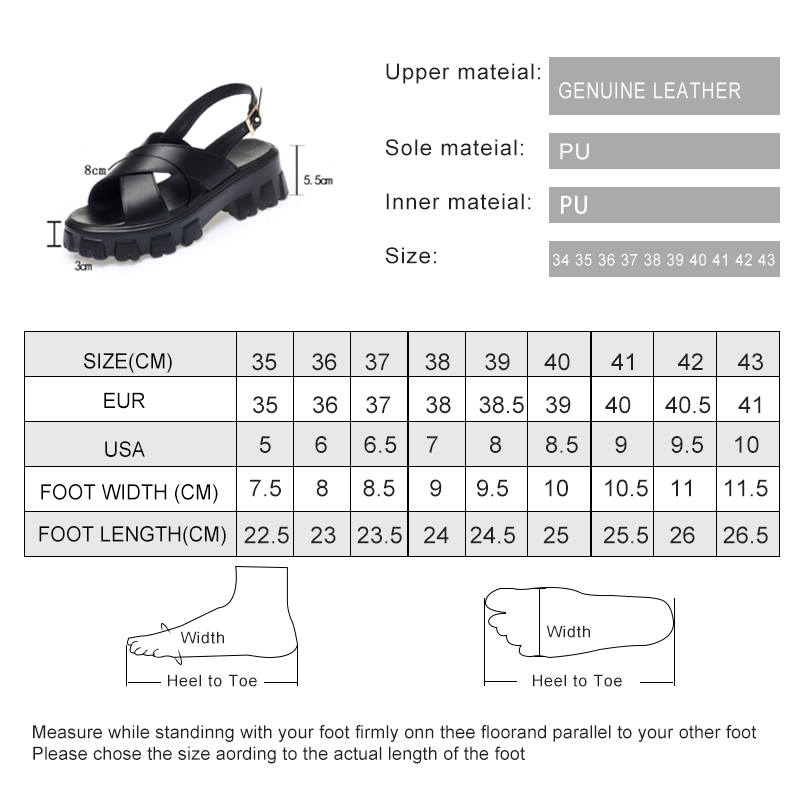AIYUQI Women Sandals Roman 2024 Summer New Real Leather Ladies Sandals Large Size Platform Fashion Sandals Girl