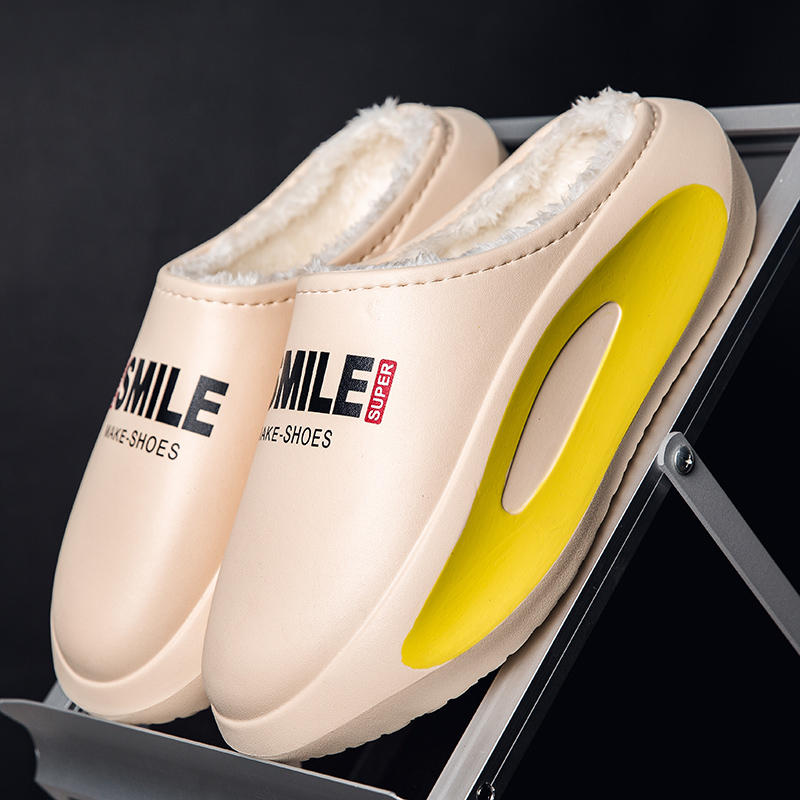 Men's and Women's NEW New Winter Plush Cotton Slippers Fashion Trend EVA Lightweight Sole Lazy Brand Home Shoes