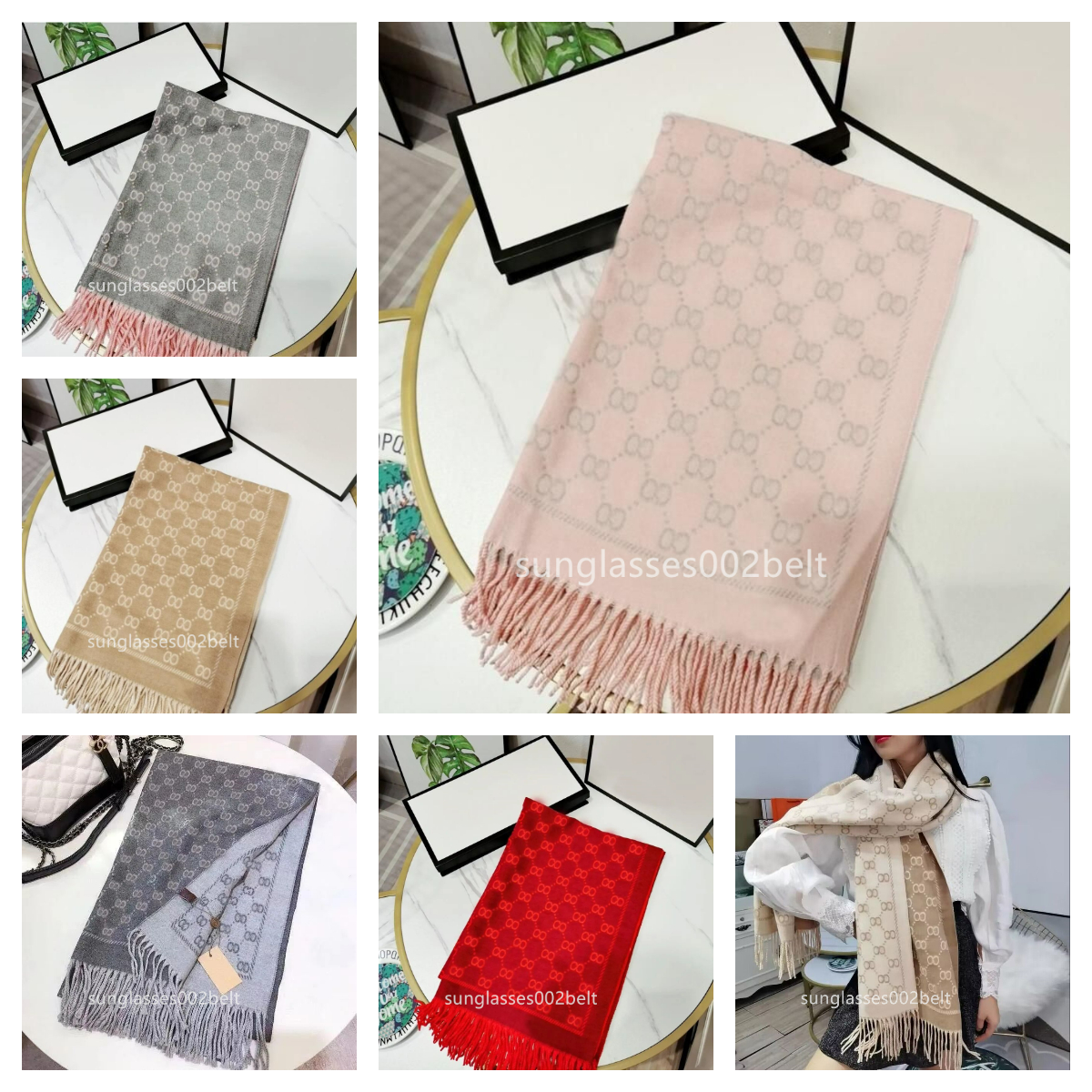 Knitted scarf for women womens scarf mens scarf Stylish Women fashion Scarf Classic Full Letter designer scarf Soft Smooth Warm Wraps With Tag Autumn Winter Long P2