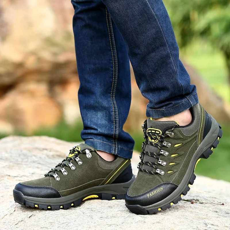 Couple Mountaineering NEW hot Male Tennis Designer Footsmith Outdoor Running Non Slip Lacing Suede Flat Heel Casual Shoes