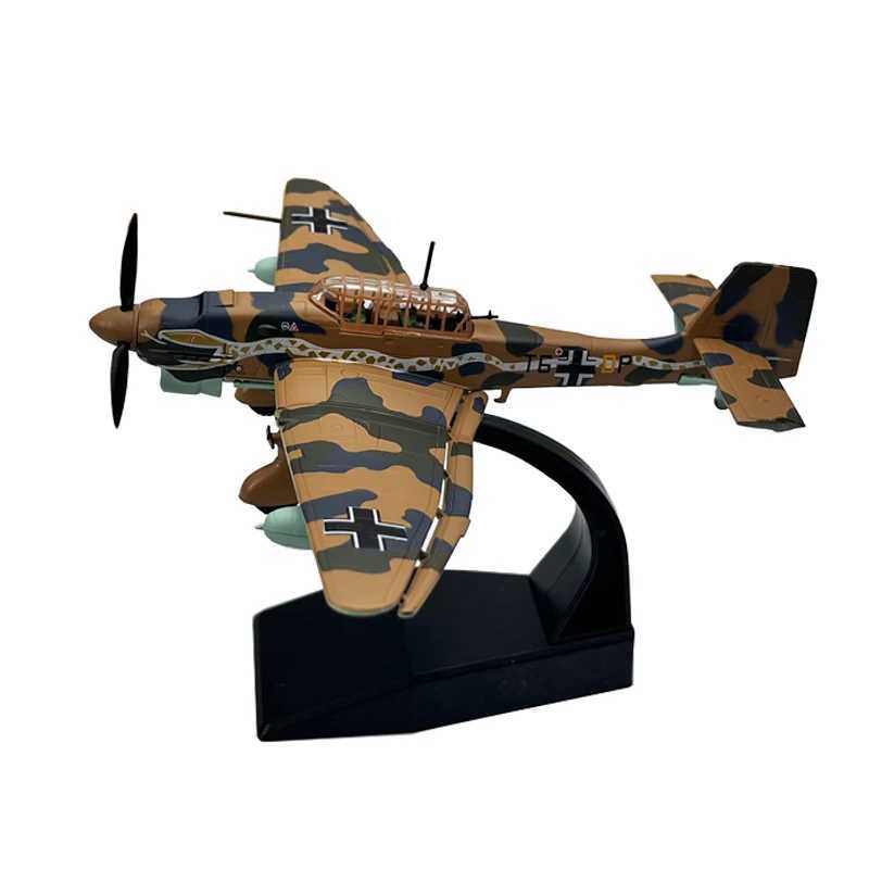 1 72 1/72 scale German Junkers Stuka JU-87 JU87 bomber fighter jet die cast metal airplane model childrens toy W240829