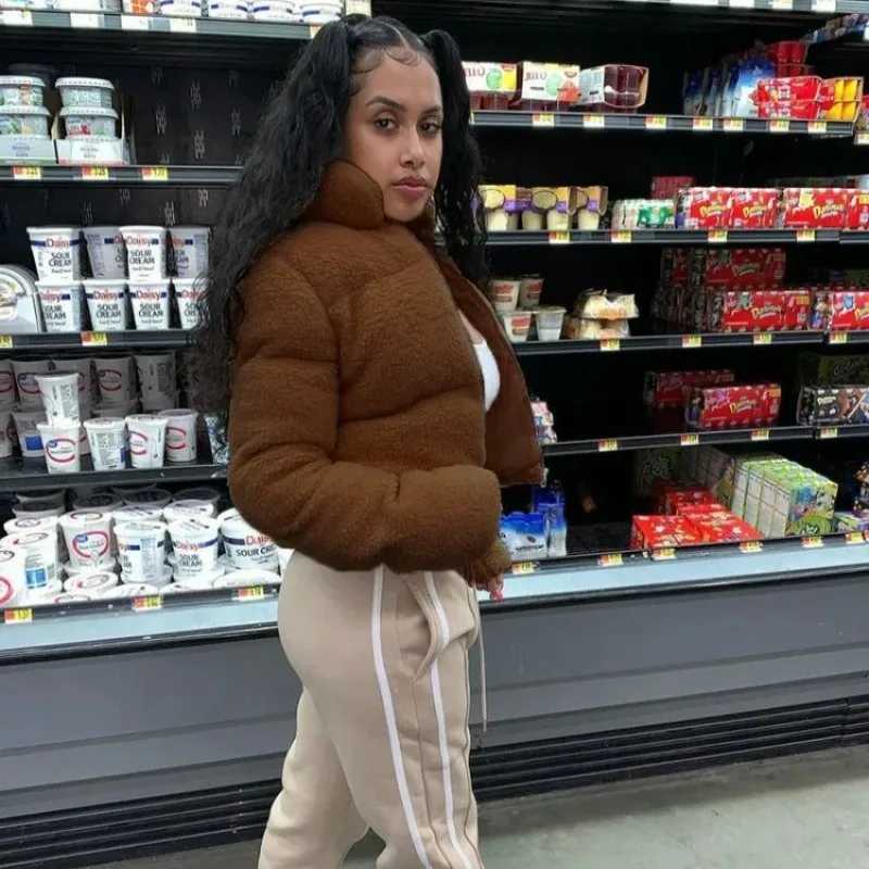 Women's Down Parkas Bubble Coats 2024 Winter Pure Cotton Coat Womens Fashion Cutting Inflatable Thick Jacket Casual Coat Parkas Womens Y240824WXZ