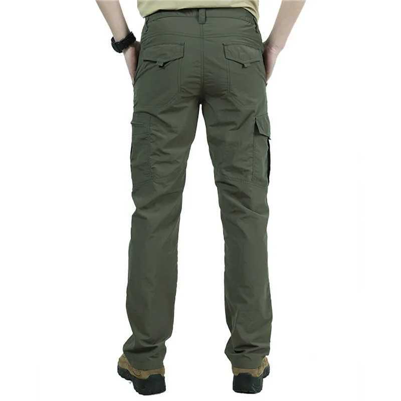 Breathable lightweight waterproof quick drying casual pants mens summer pants mens tactical cargo pants W240829