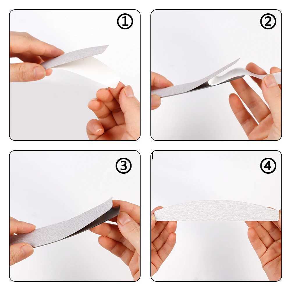 10 reusable nail art file pads 100/180/240 replace sandpaper with durable metal handles gray/black handmade nail tools W240829