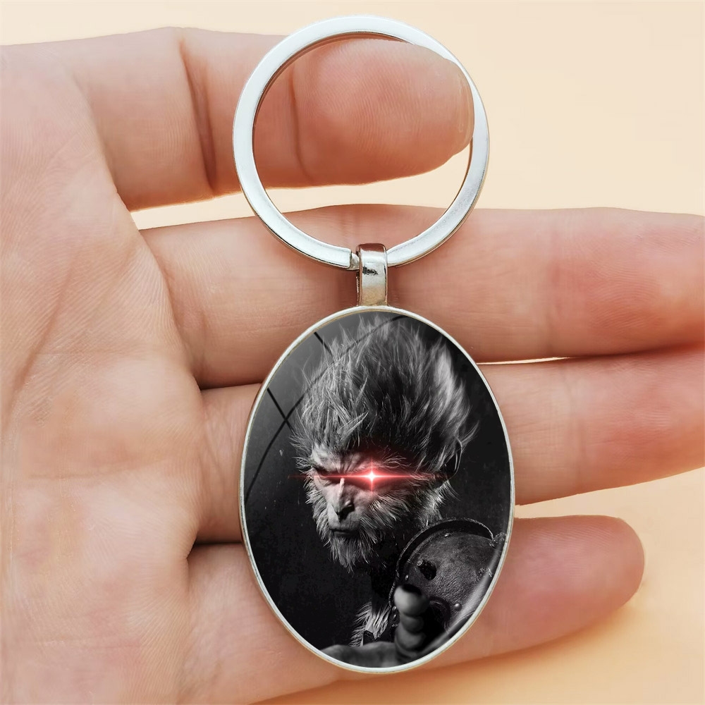 Kakarot Aluminum Keychain with Anime Character Theme & Unique Time Gem Element for Bag Accessories
