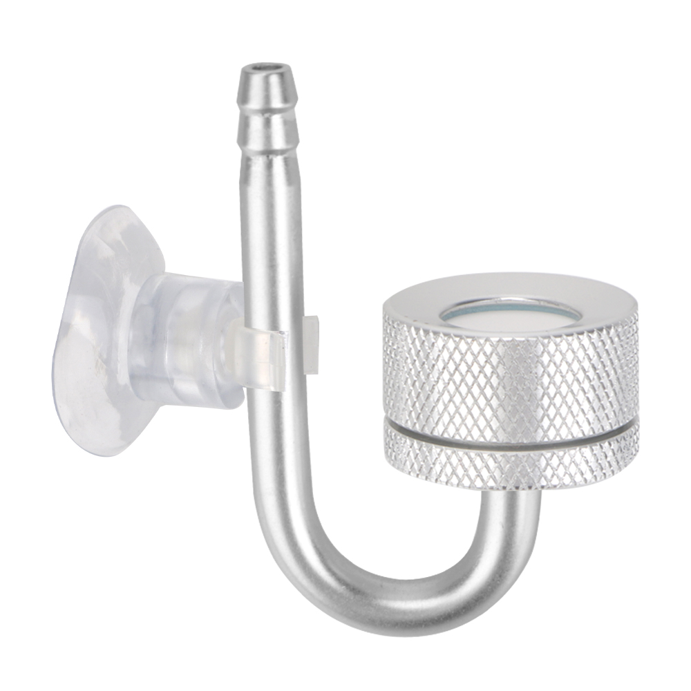 Fish Tank Bubble Atomizer With Suction Cup For Aquatic Plant Growth Silver Aquarium CO2 Diffuser CO2 Generato