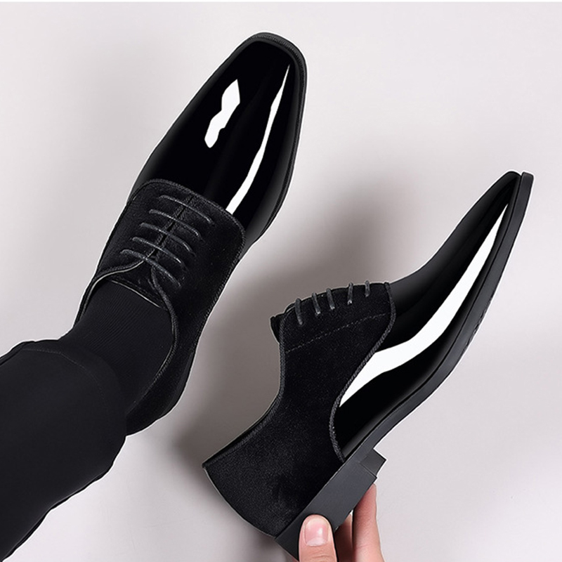 Dress Men's Fashion Office High Quality Business Low Top Footwear Comfy Light Male Pointed Toe Wedding Shoes for Men 4 cef72