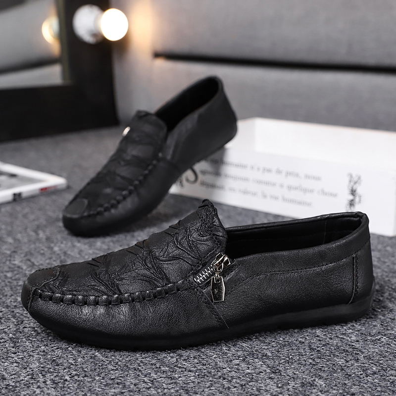 2022 New Fashion Men Loafers Soft Moccasins High Quality Spring Autumn Genuine Leather Shoes Men Soft Flats Driving Shoes