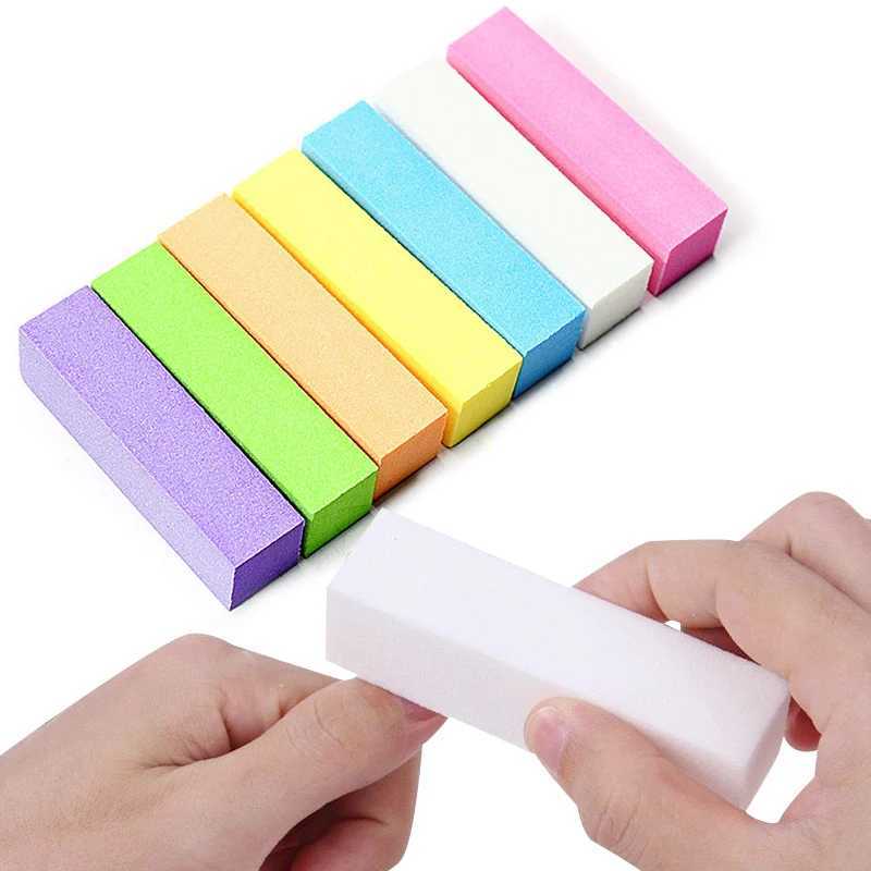 10/20 pieces of multi-color professional Japanese nail sponge rubber strips matte polishing blocks beauty nail tools nail files W240829