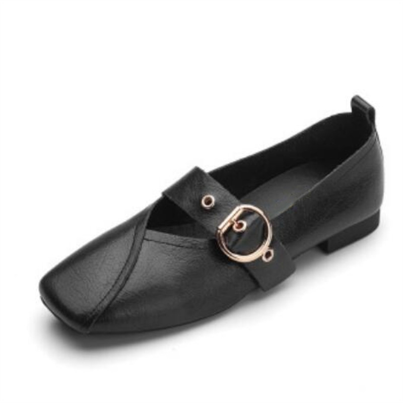 AIYUQI Casual women shoes 2024 spring new genuine leather mother flat shoes big size square soft bottom women shoes