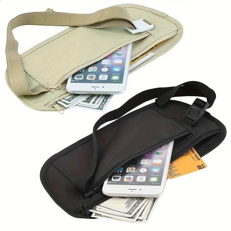 1pcWaterproof Antitheft Invisible Running Waist Bag Multifunctional Ultrathin Travel Cell Phone For Men Women Cycling 240830Z
