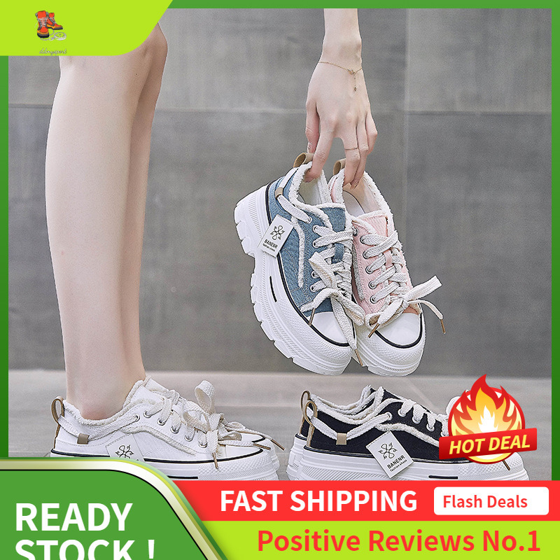 Ddmysports Instagram Trendy Korean Canvas Women S Spring Summer New Breathable Student Board Thick Sole Elevated Casual Shoes JF OUTDOOR