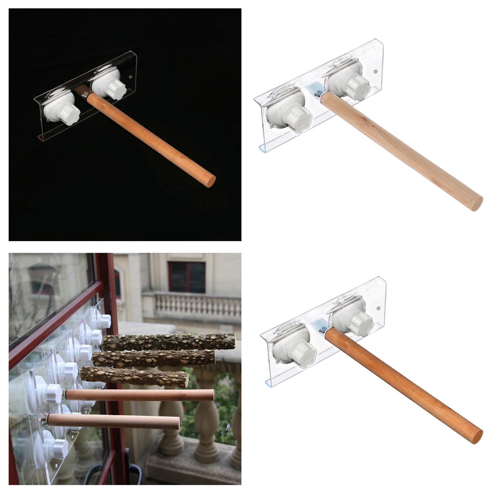 Bird Perch with Tile Suction Cup Training Jungle Gym for Small Cockatiels Lovebirds Portable Sleeping Parrot Bird Play Stand
