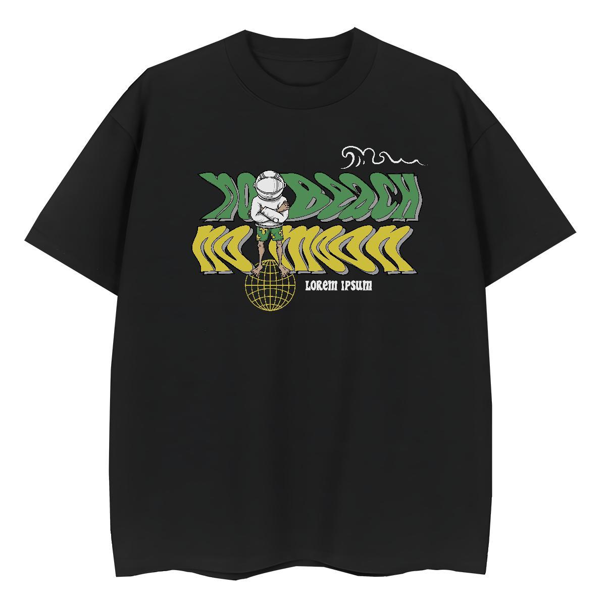 Unisex Woman Tshirt 230g Pure Cotton cosmonaut Sports Casual Womens T Shirts Short Sleeve O-Neck DIY Anime Printed Tees