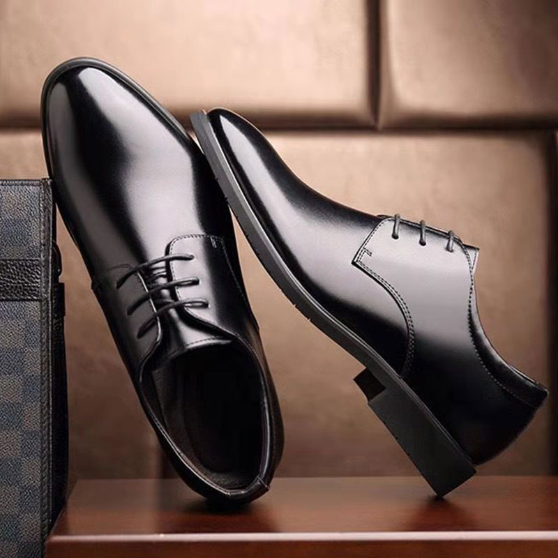 Breathable Shoes Black Leather Soft Bottom Spring And Autumn Best Man Men's Business Formal Wear Casual Shoe