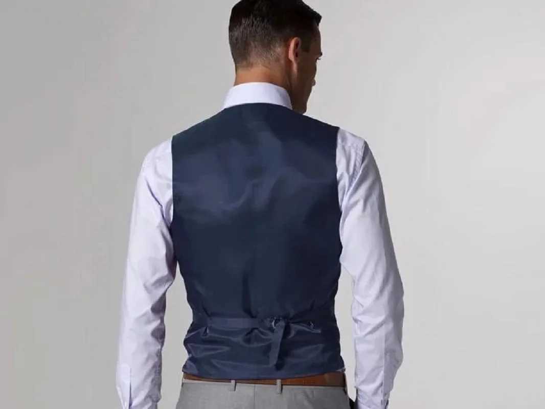 New fashion Light Grey Vests Mens Suit Tailor Slim Fit Waistcoat Y240830