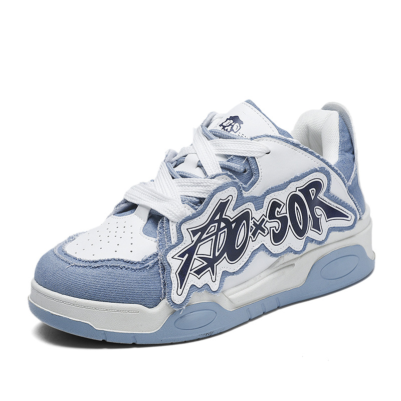 2023 Spring New Men Sneakers Fashion Lace UP Platform Casual Vulcanized Shoes Sport Students Running Shoes Zapatillas Hombre