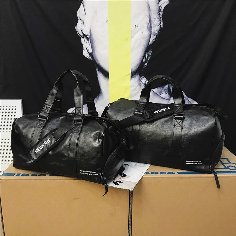 Dry wet Separation Yoga Fitness Bag Mens Swimming PU Portable Travel Customized Printing 240830