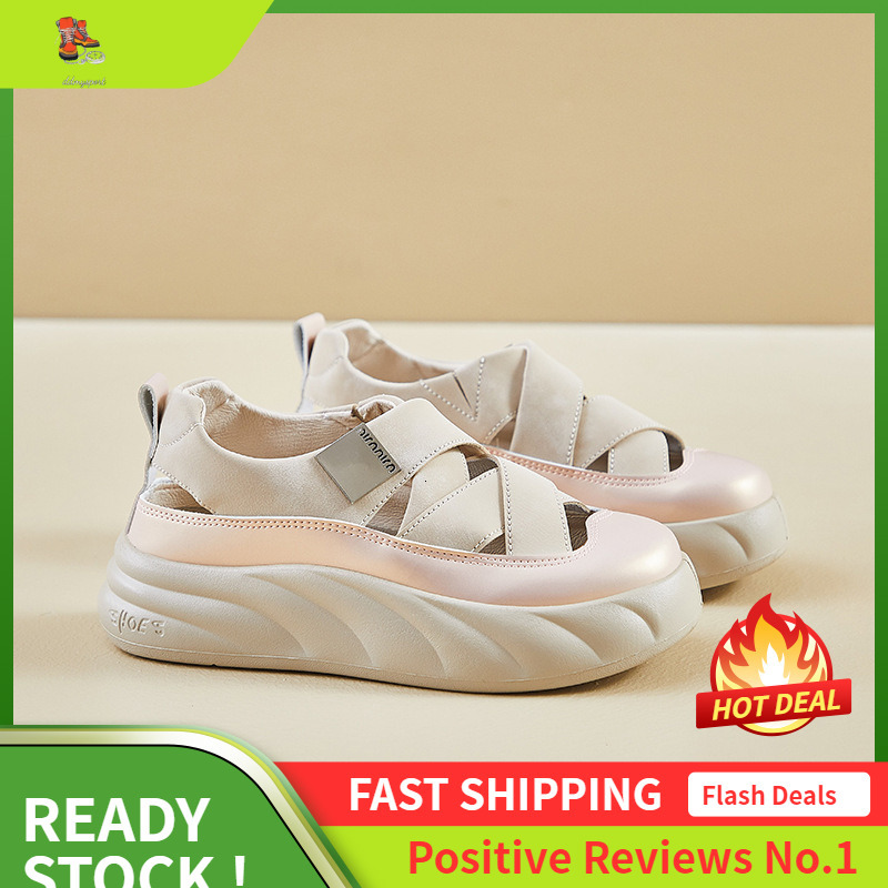 Ddmysports Summer White New Korean Version Ins Female Student Height Increasing Breathable Sports Board Casual Shoes RM OUTDOOR